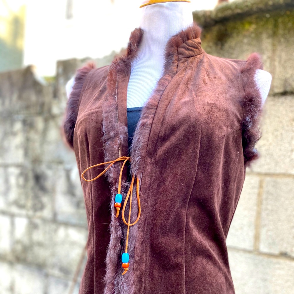 Vintage Fur Trimmed Vest